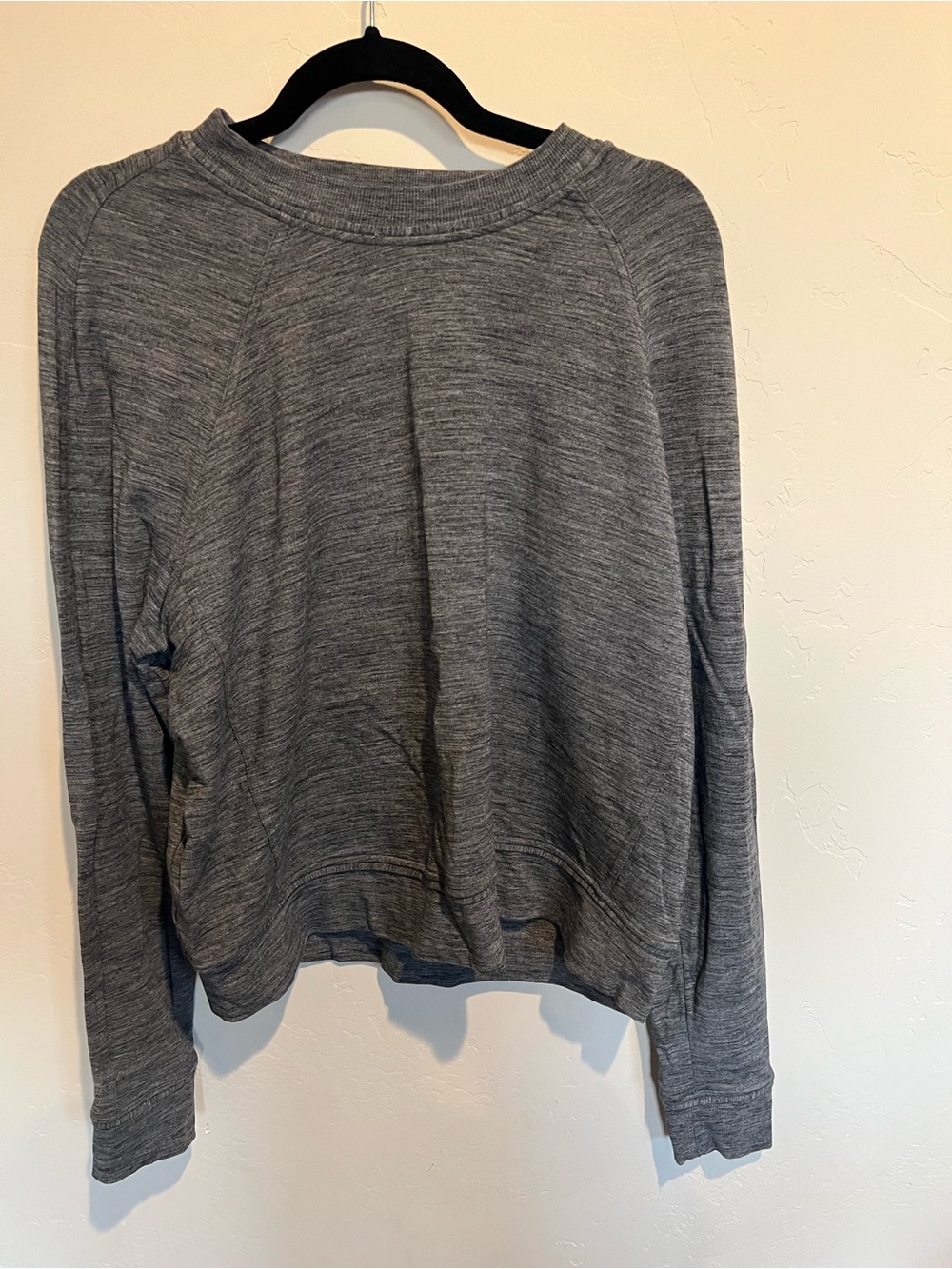 lululemon Soft Stretch Crewneck Pullover Heathered Gray Size 12